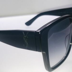 New Authentic SAINT LAURENT SL M9N 002 Black Sunglasses Gray Gradient Lenses.